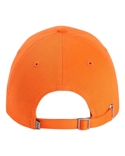 Rear View of Orange The Original Buckle Dad Hat - X210B