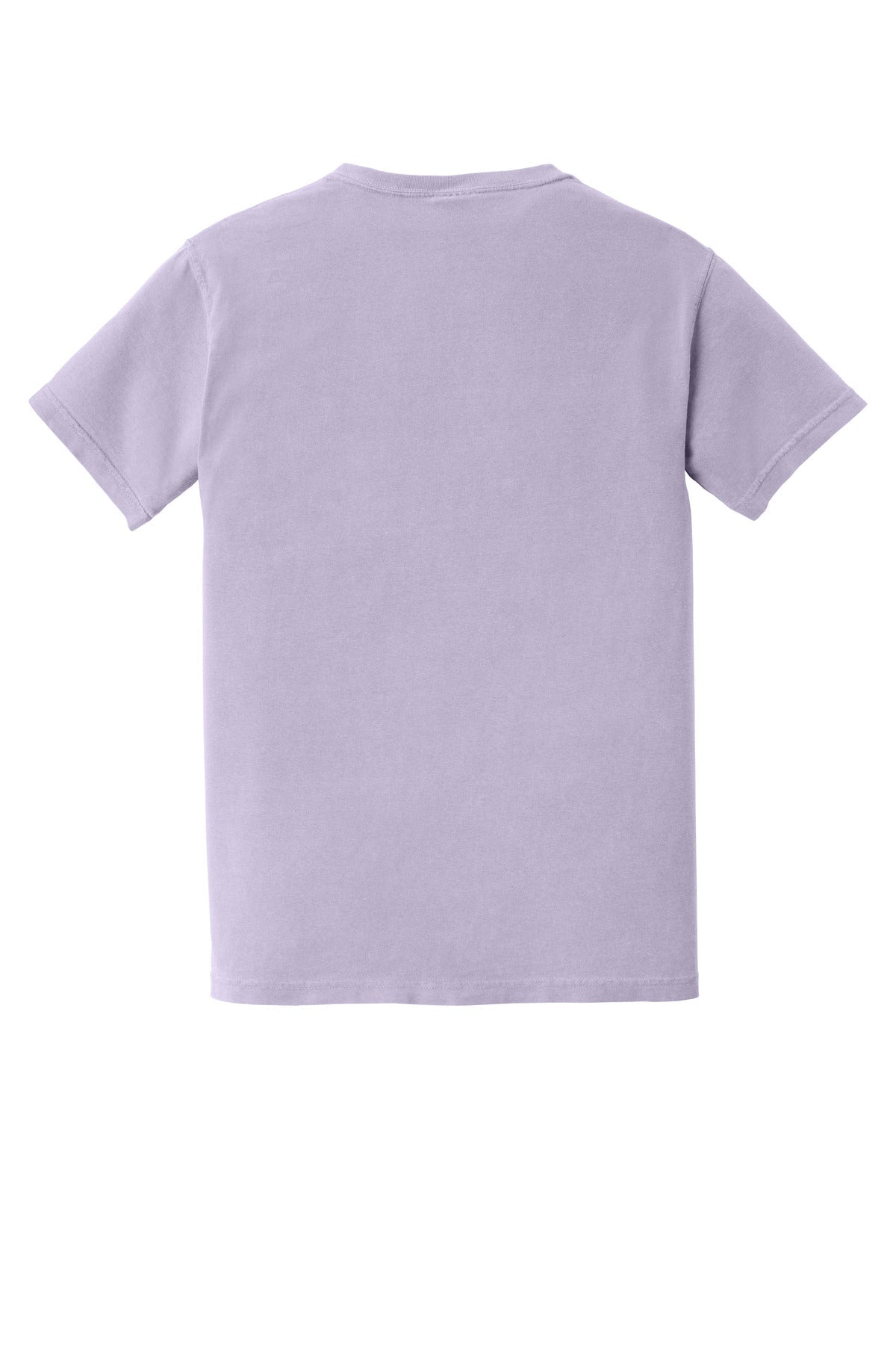 Rear View of Orchid COMFORT COLORS Heavyweight Ring Spun Pocket Tee. 6030
