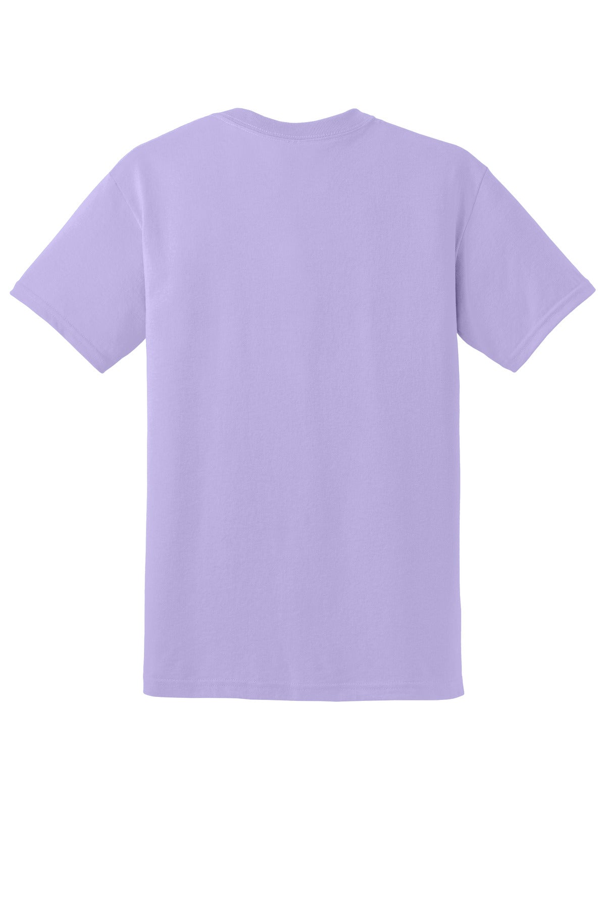 Rear View of Orchid Gildan DryBlend 50 Cotton/50 Poly T-Shirt. 8000