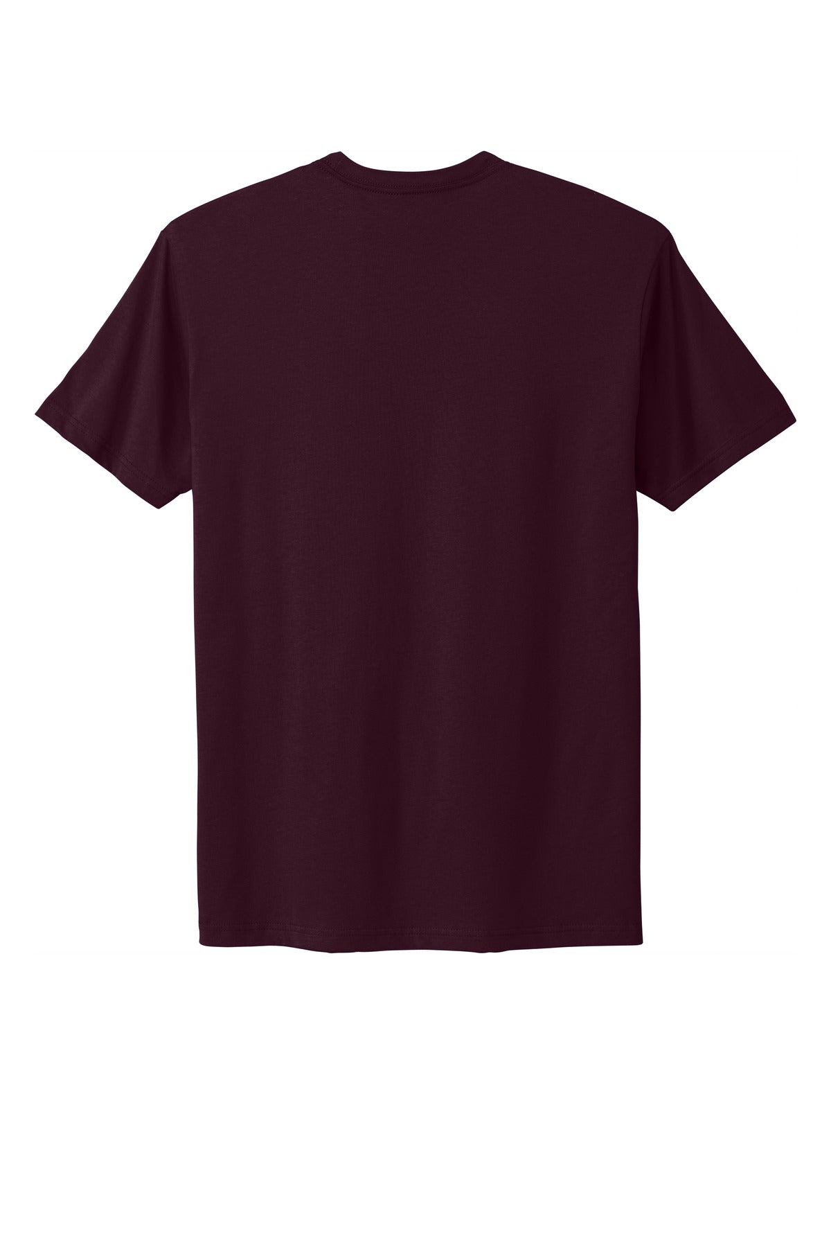 Rear View of Oxblood Next Level Apparel Adult Cotton Tee. NL3600