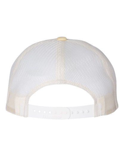 Rear View of Pale Banana/ Birch Low Pro Trucker Cap - 115