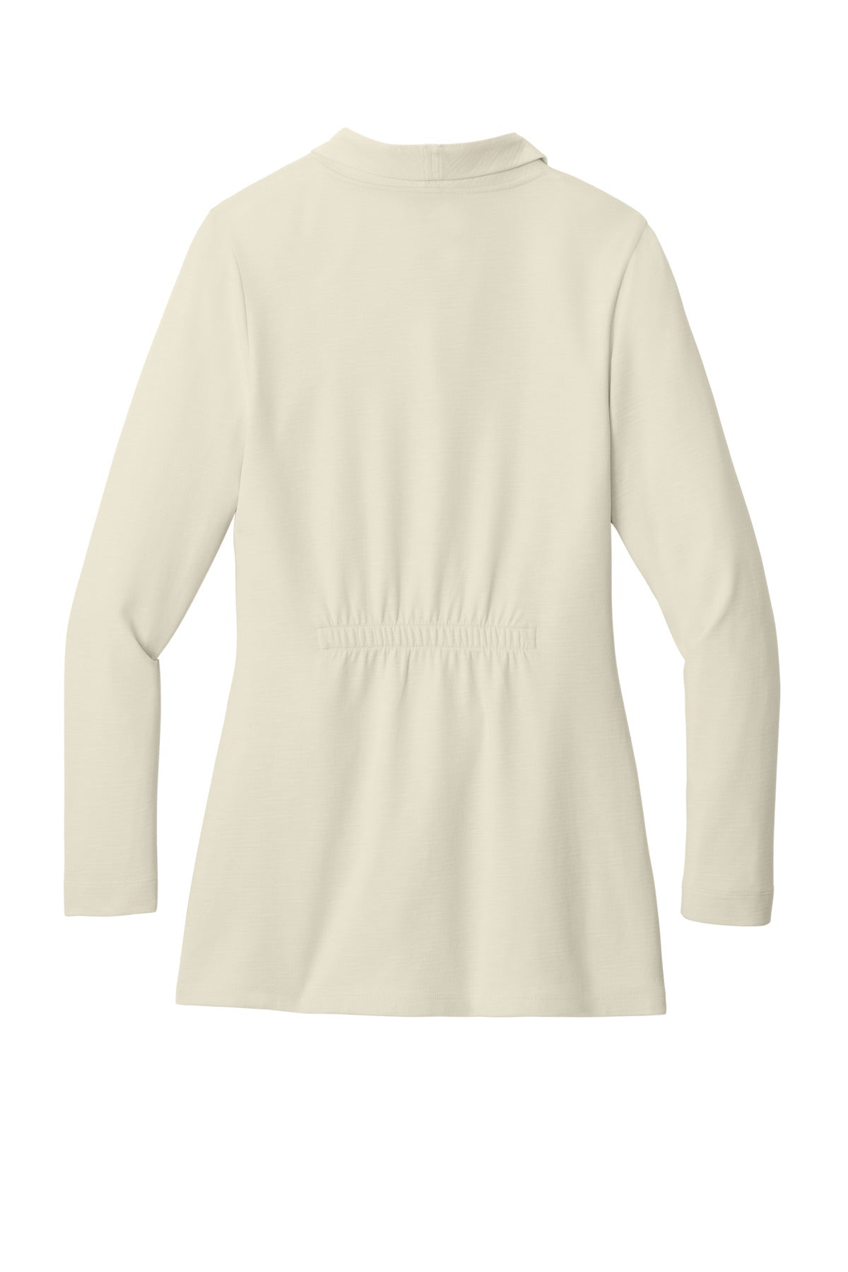 Rear View of Parchment Port Authority Women's Breakwater Open Cardigan LK820