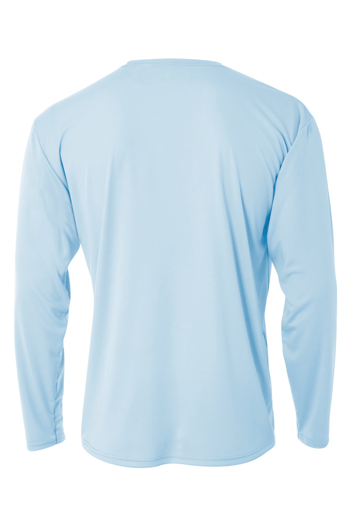 Rear View of PastelBlue A4 Cooling Performance Long Sleeve Tee A4N3165