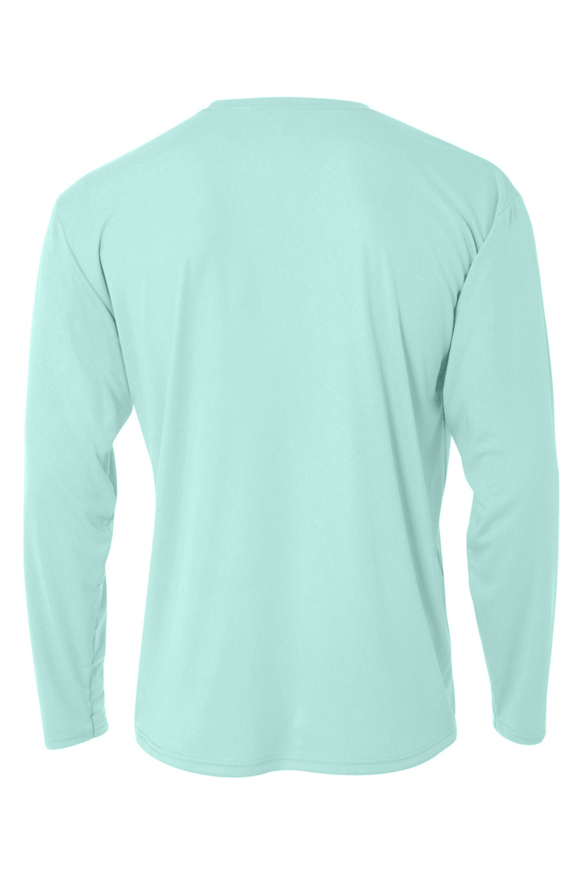 Rear View of PastelMint A4 Cooling Performance Long Sleeve Tee A4N3165