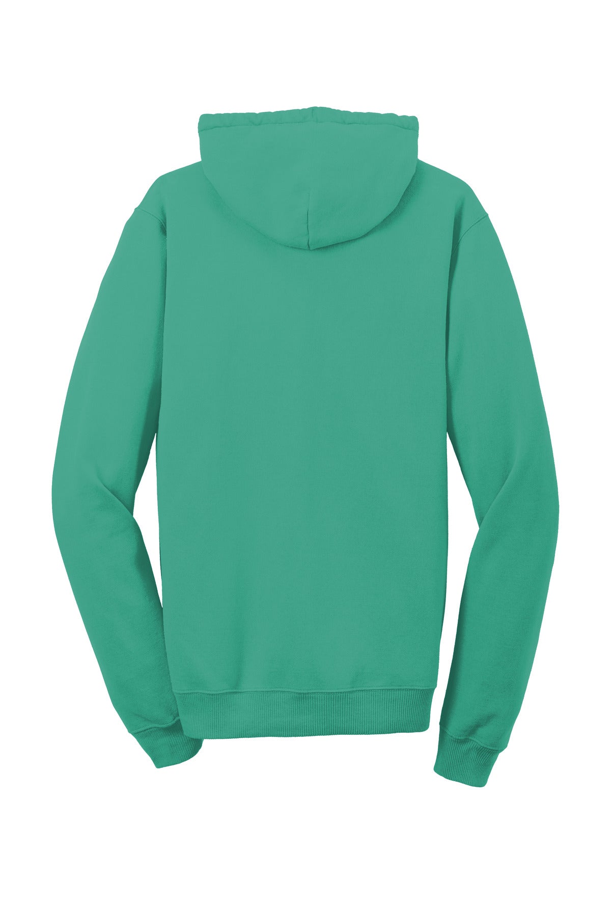 Rear View of Peacock Port & Co Beach Wash Garment-Dyed Pullover Hooded Sweatshirt. PC098H