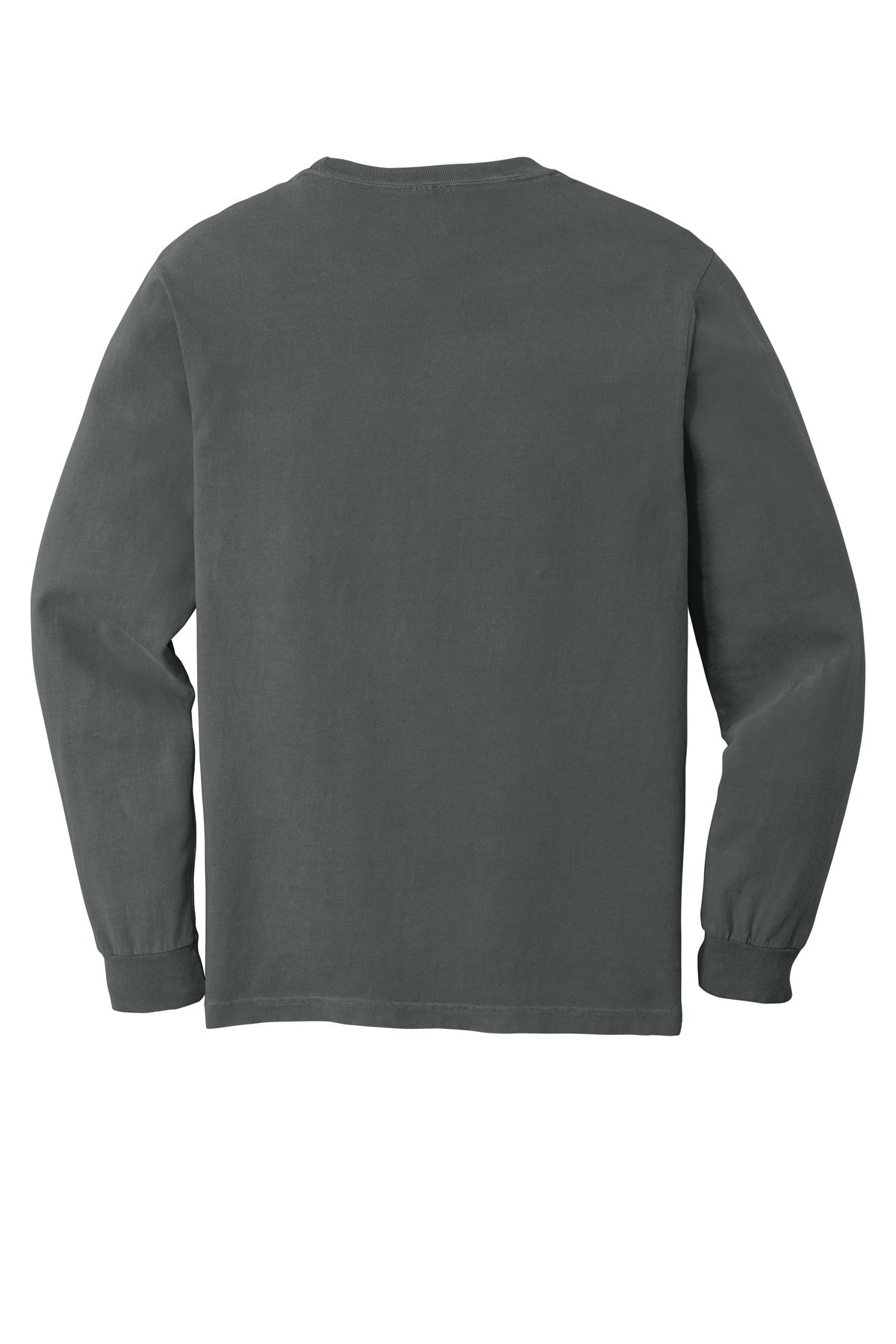 Rear View of Pepper COMFORT COLORS Heavyweight Ring Spun Long Sleeve Tee. 6014