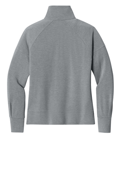 Rear View of PetrolGHt OGIO Women's Luuma 1/2-Zip LOG814