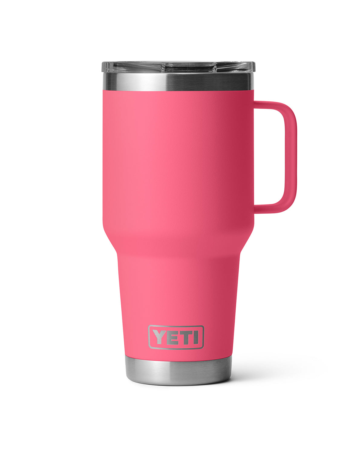 Rear View of Pink-Tropical Rambler® 30 oz Travel Mug with StrongHold™ Lid plain