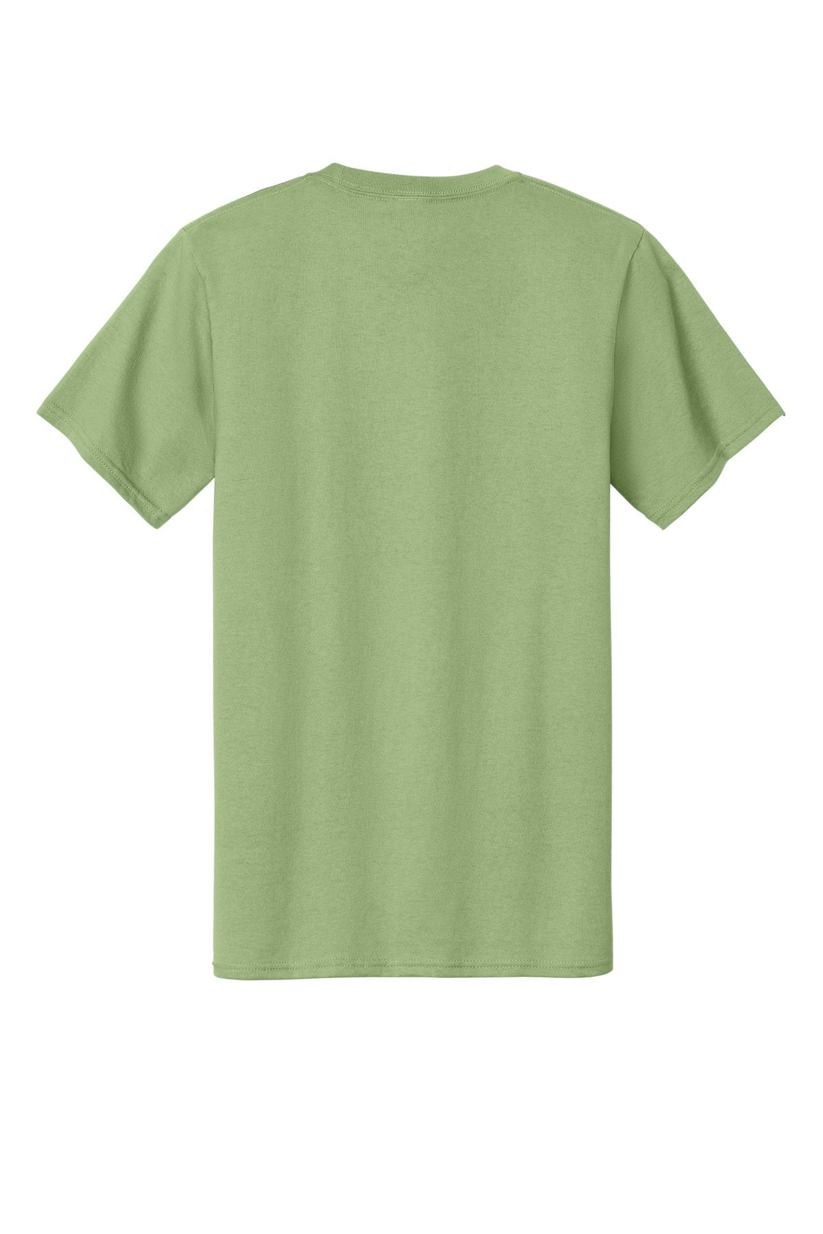 Rear View of Pistachio Port & Co Tall Essential Tee. PC61T