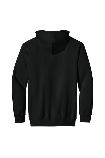 Rear View of PitchBlack Gildan Hammer Maxweight Hooded Sweatshirt 19500