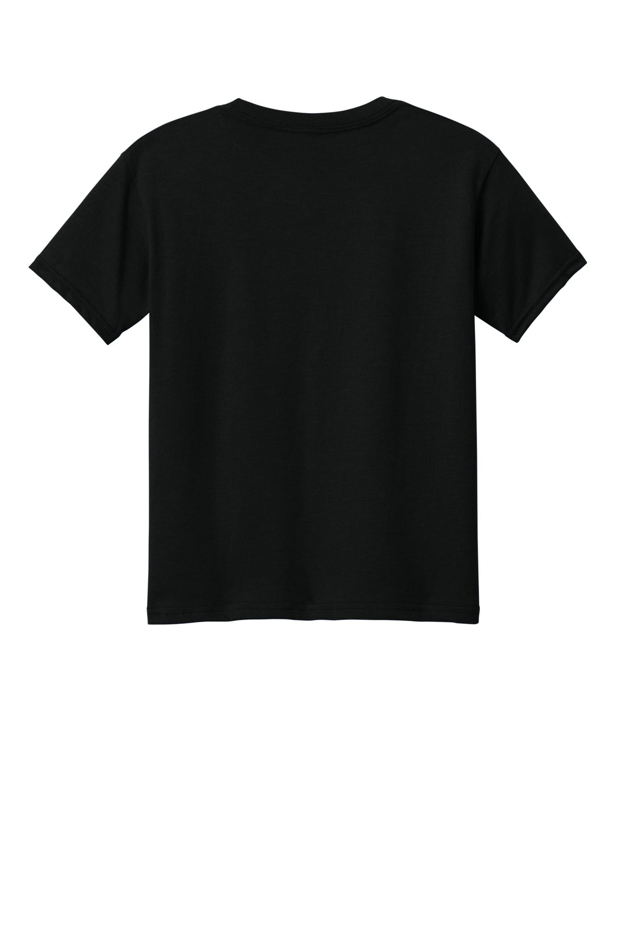 Rear View of PitchBlack Gildan Youth Softstyle CVC Tee 64000BCVC