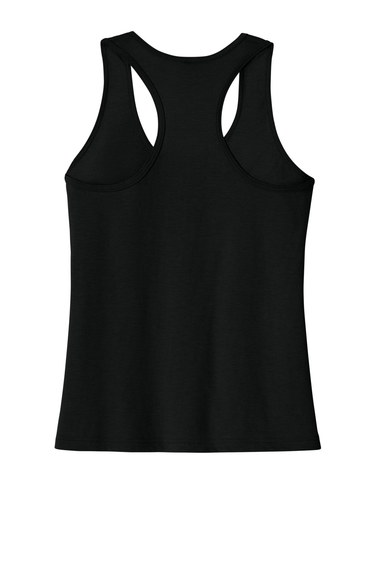 Rear View of PitchBlMst Gildan Softstyle Women's CVC Racerback Tank 64220LCVC