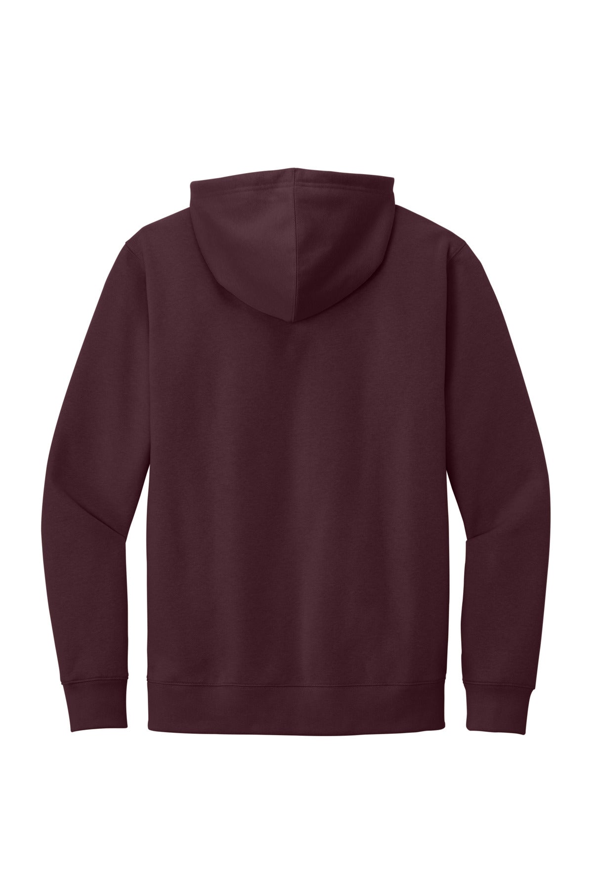Rear View of Plum District V.I.T. Fleece Hoodie DT6100
