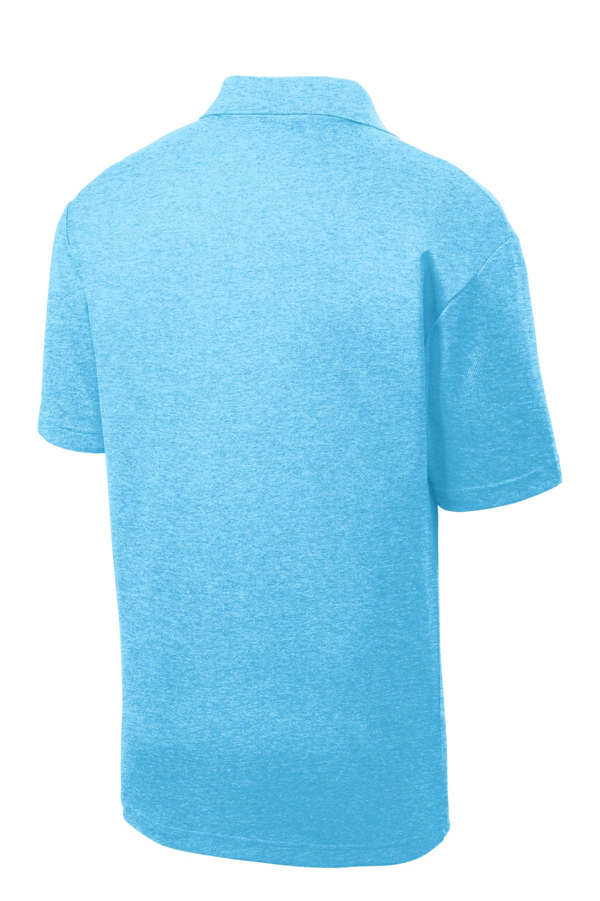 Rear View of Pond Blue Hthr Sport-Tek PosiCharge RacerMesh Polo. ST640