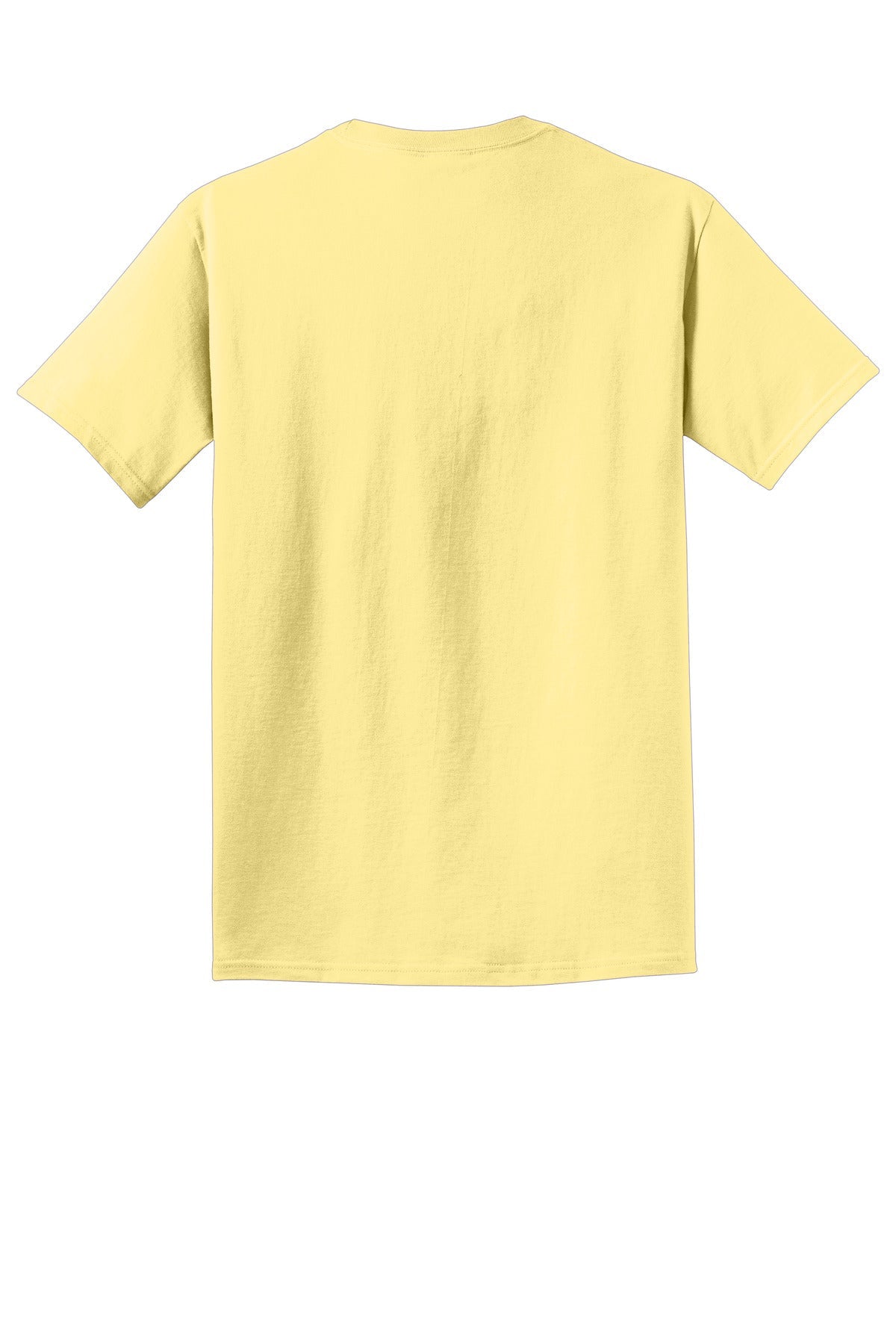 Rear View of Popcorn Port & Co Beach Wash Garment-Dyed Tee. PC099