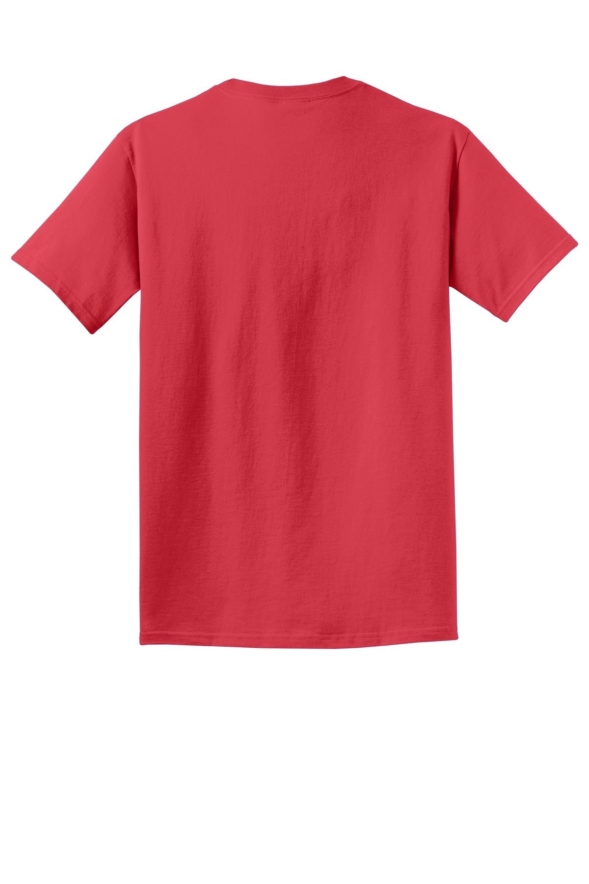 Rear View of Poppy Port & Co Beach Wash Garment-Dyed Tee. PC099