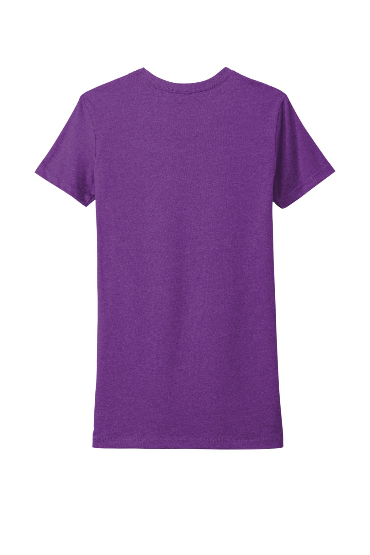 Rear View of PrplBerry Next Level Apparel Women's CVC Tee. NL6610