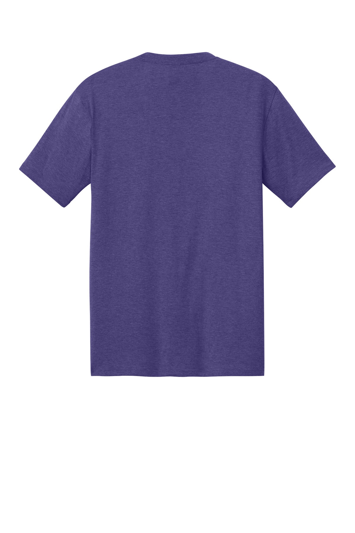 Rear View of Purple Frost District Perfect Tri Tee. DM130