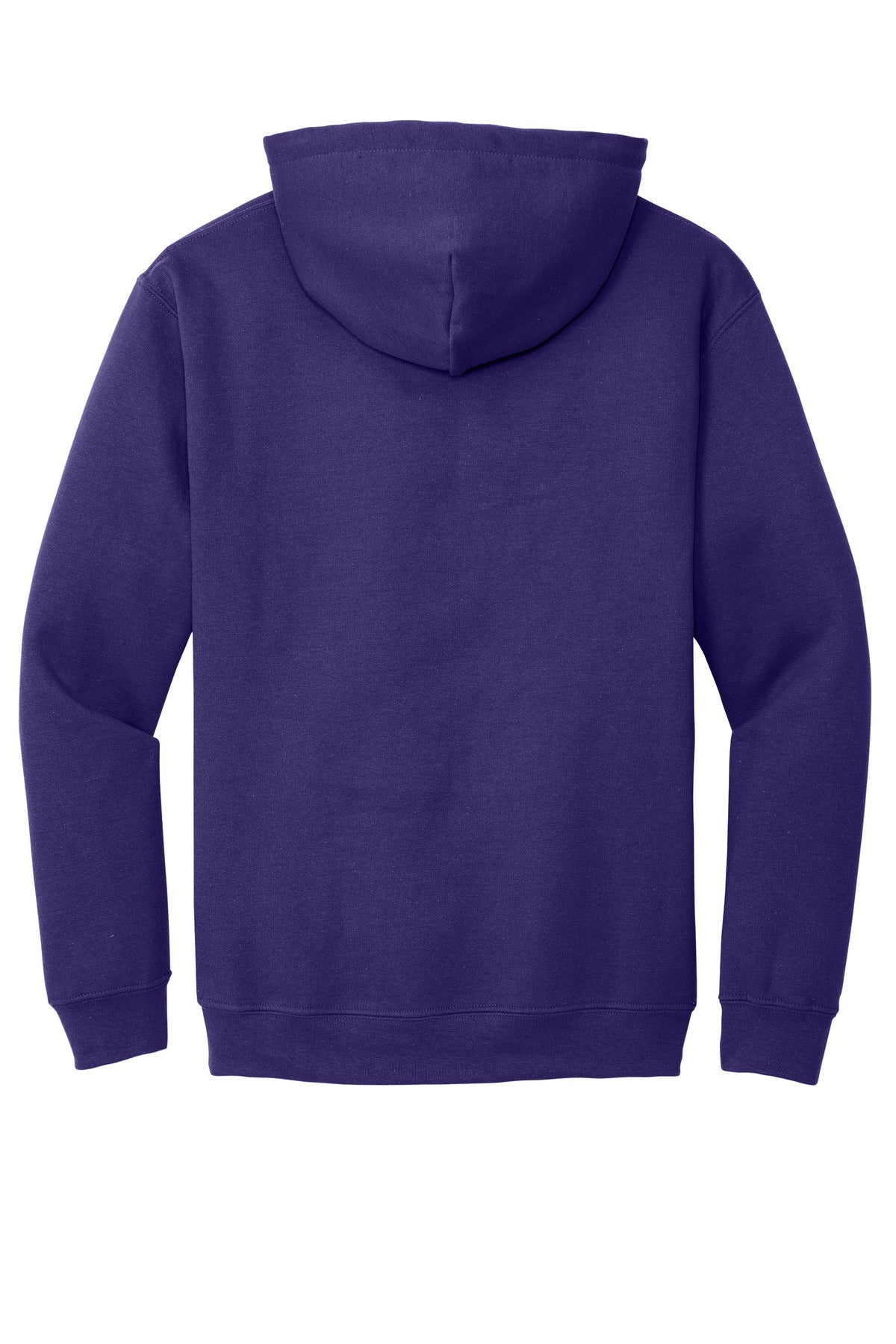 Rear View of Purple Gildan - Heavy Blend Hooded Sweatshirt. 18500