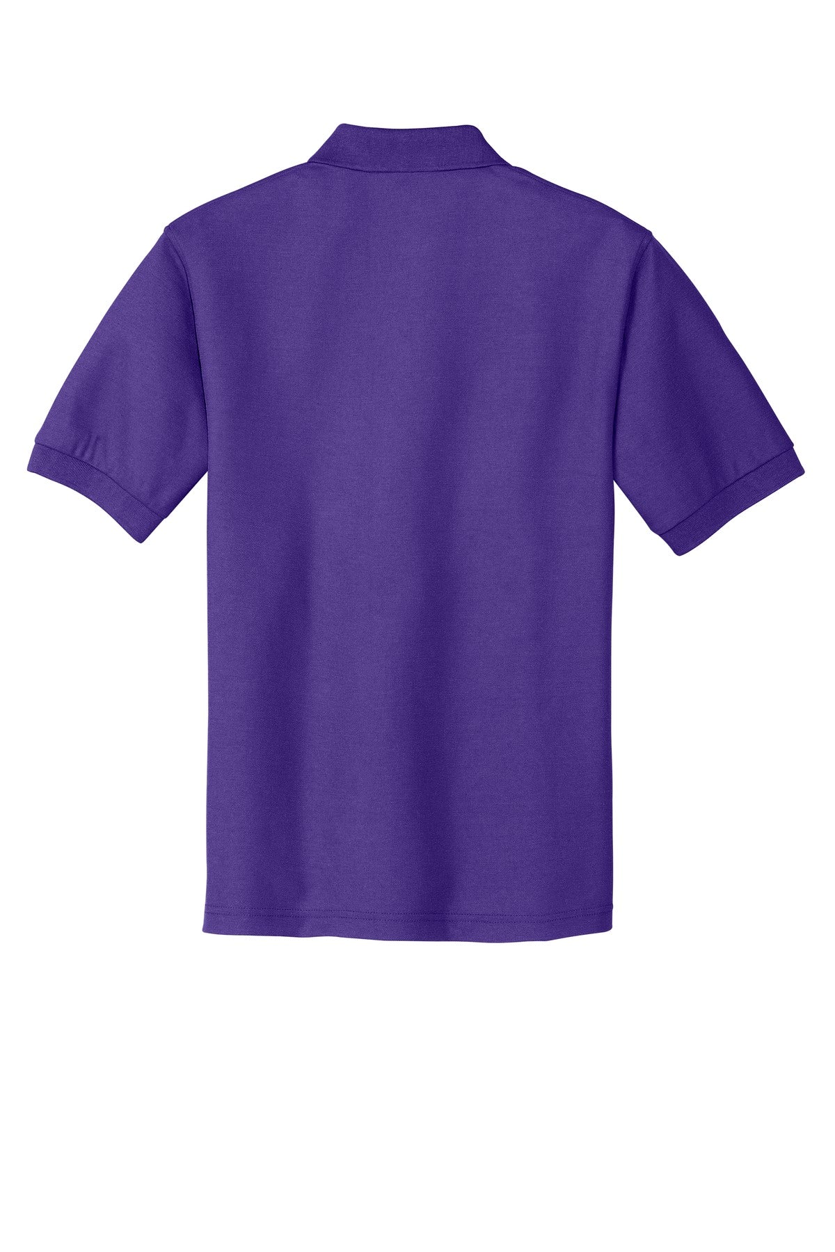 Rear View of Purple Port Authority Extended Size Silk Touch Polo K500ES