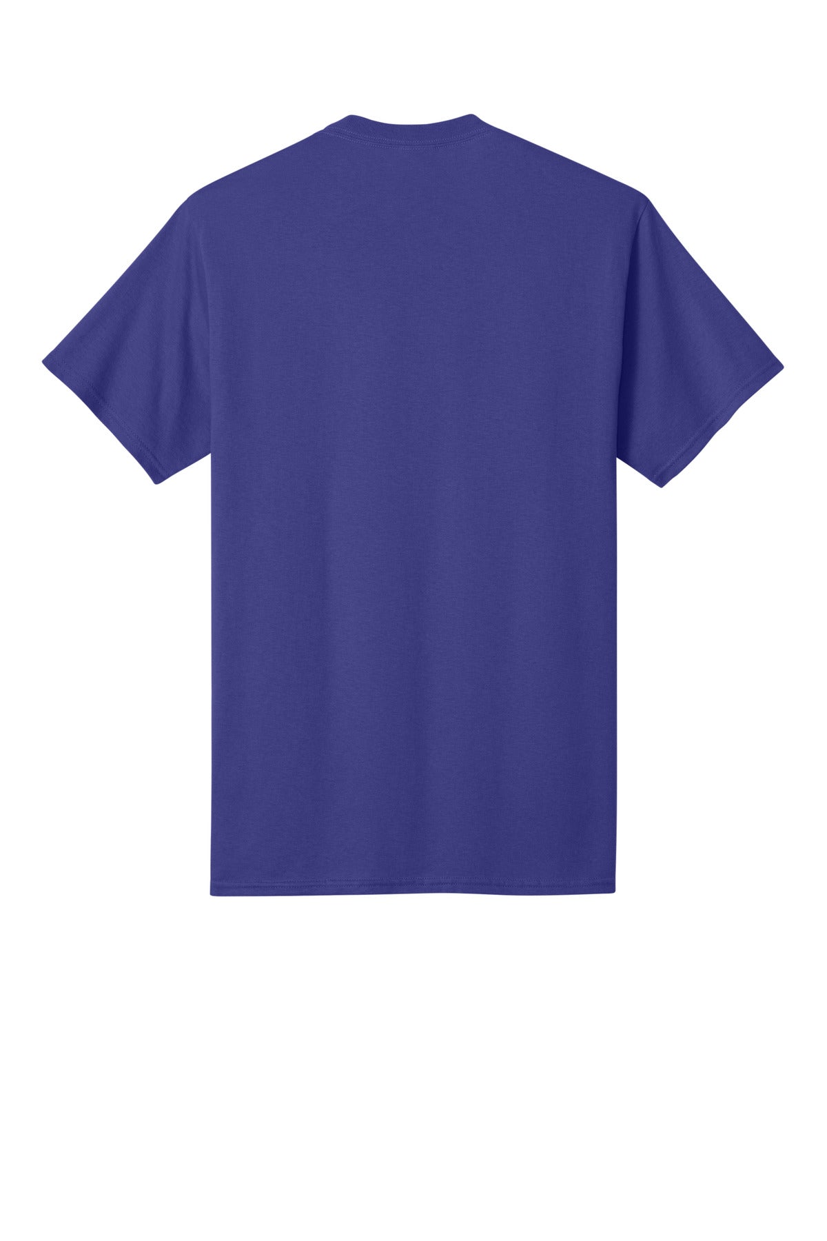 Rear View of Purple Port & Co Tall Core Cotton Tee PC54T