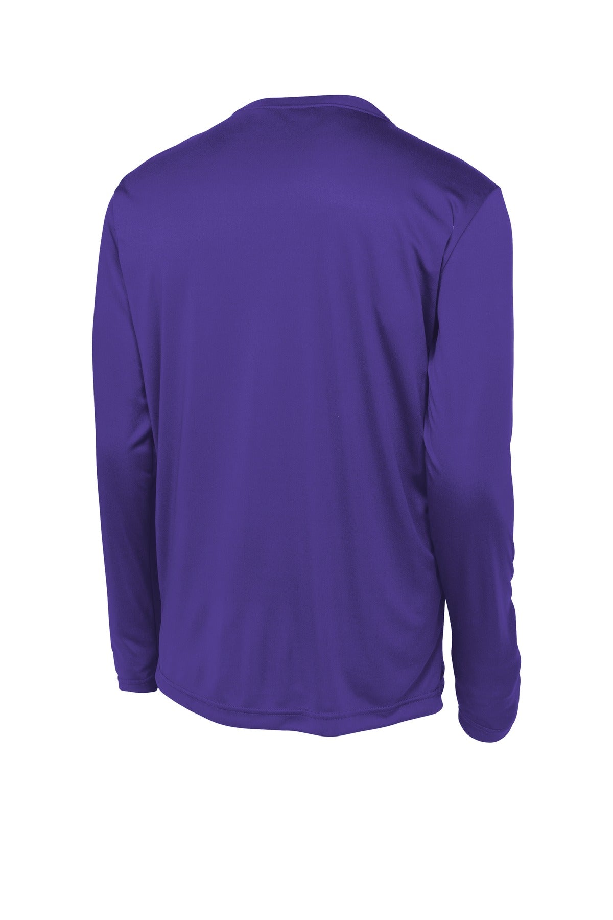 Rear View of Purple Sport-Tek Long Sleeve PosiCharge Competitor Tee. ST350LS