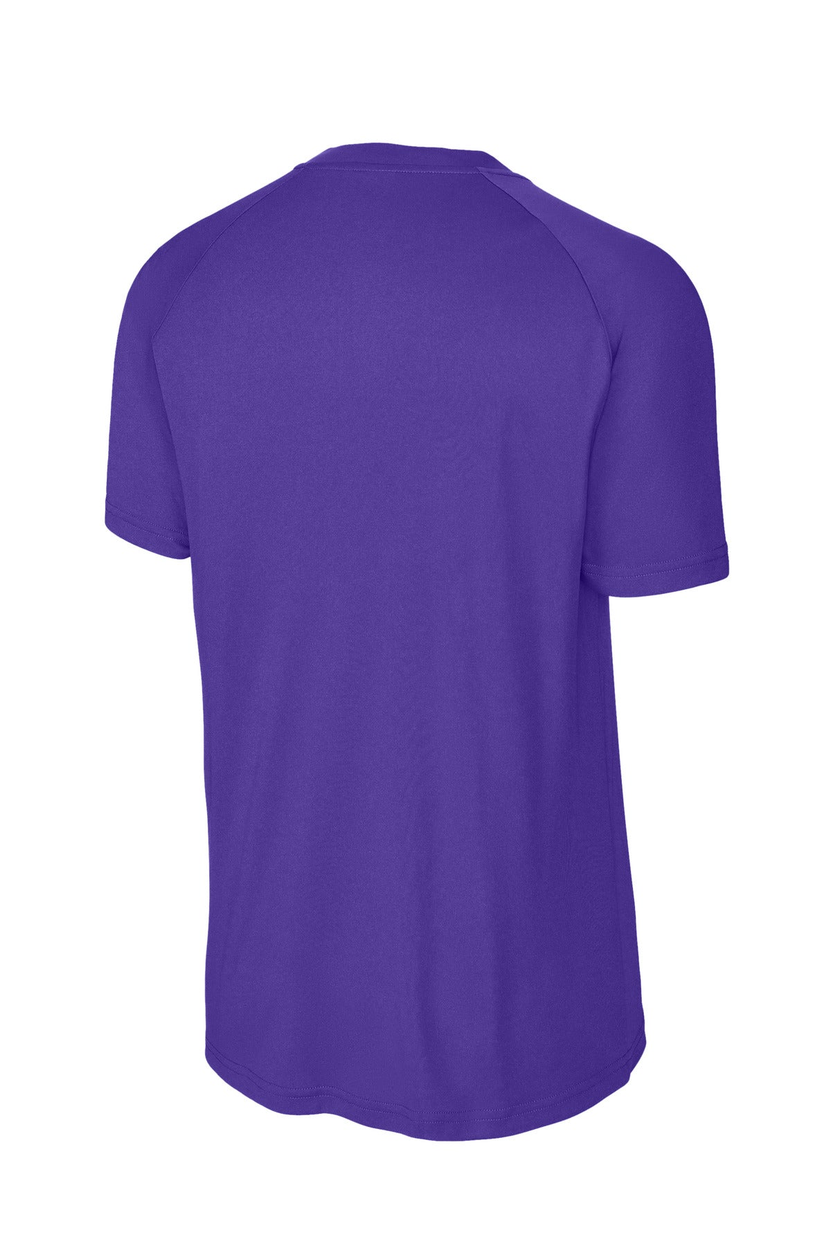 Rear View of Purple Sport-Tek PosiCharge Competitor 2-Button Henley ST359