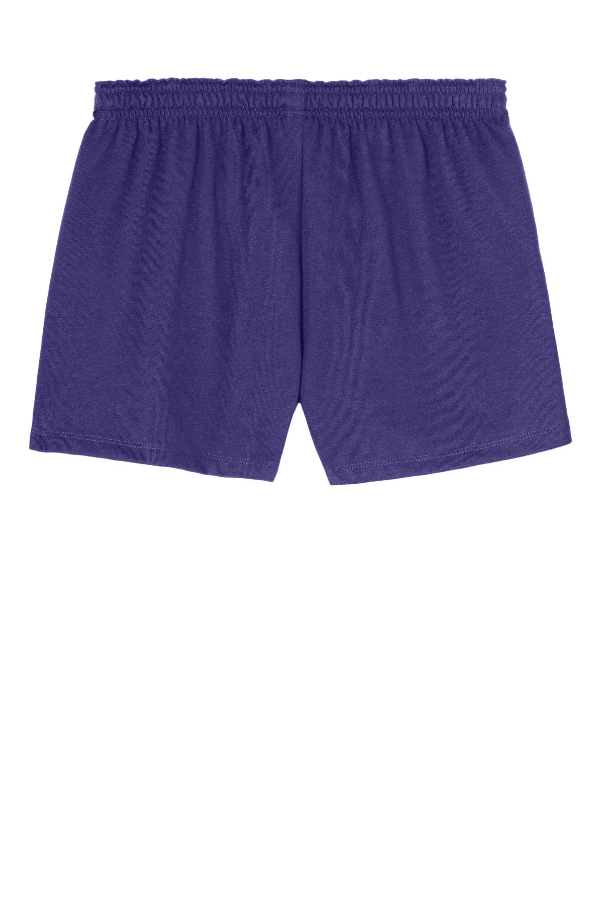 Rear View of Purple Sport-Tek Women's Jersey Knit Squad Short LST311