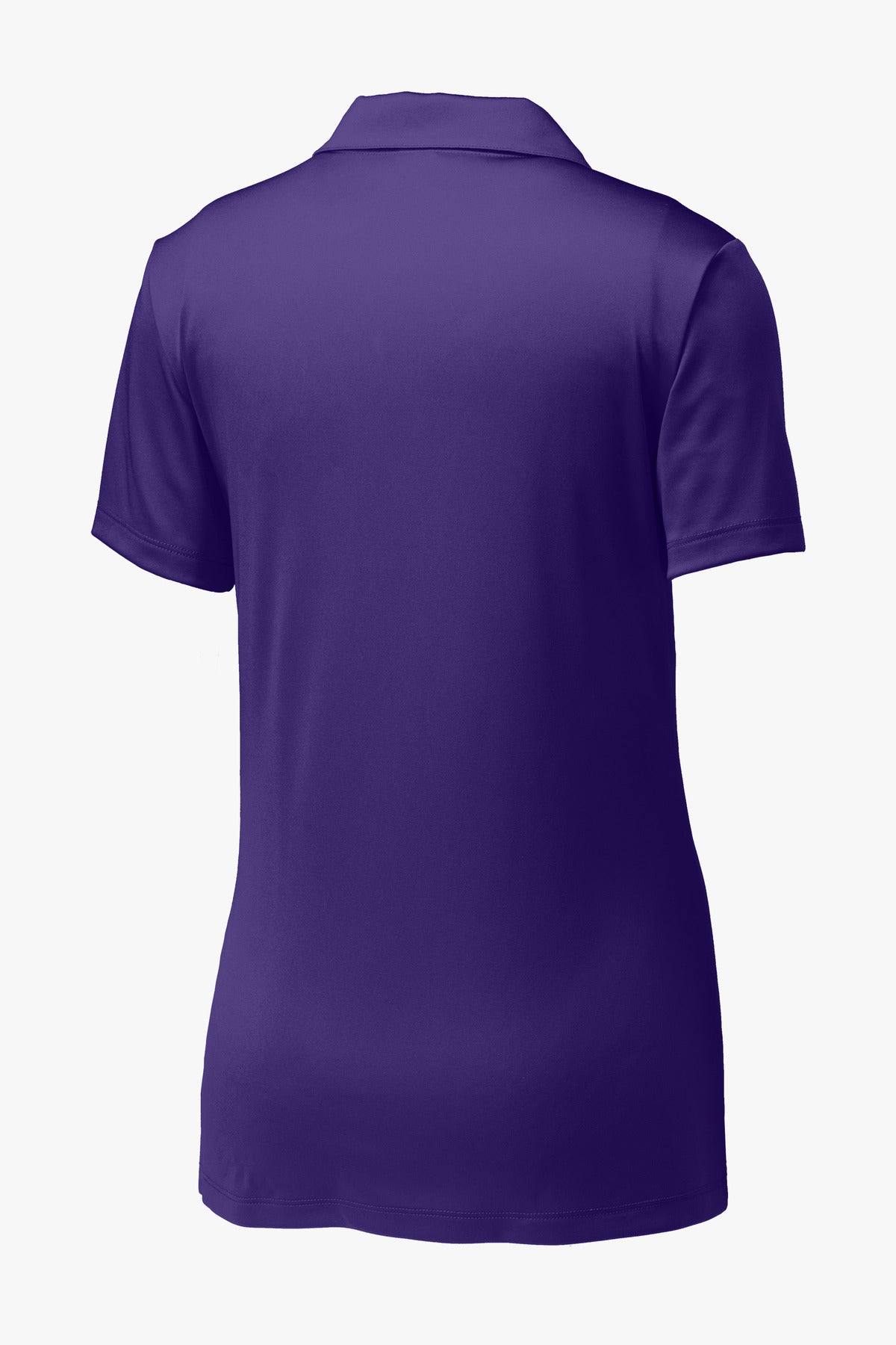 Rear View of Purple Sport-Tek Women's PosiCharge Competitor Polo. LST550