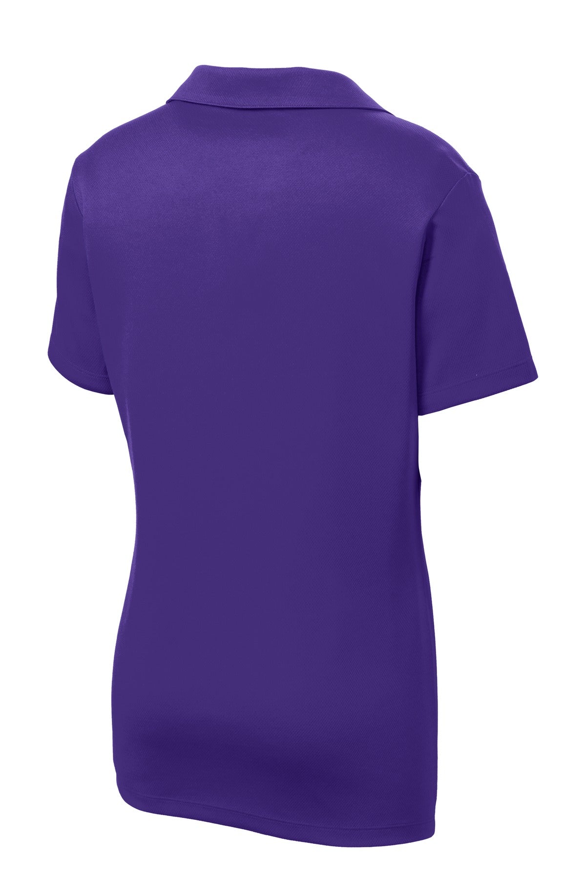 Rear View of Purple Sport-Tek Women's PosiCharge RacerMesh Polo. LST640