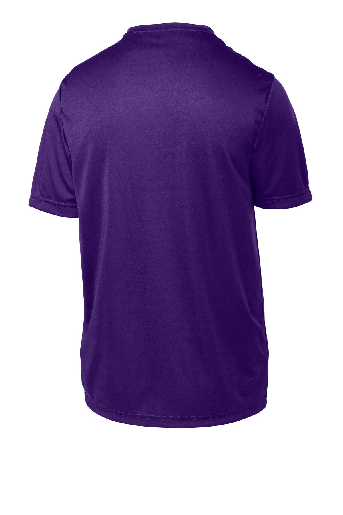 Rear View of Purple Sport-Tek Youth PosiCharge Competitor Tee. YST350