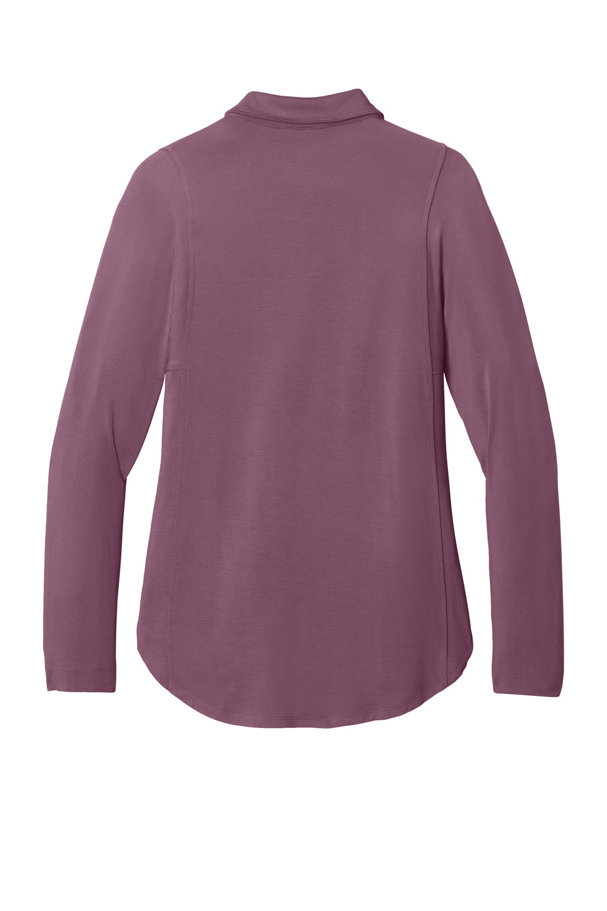 Rear View of PurpleMist Port Authority Women's Luxe Knit Button Tunic LK5602