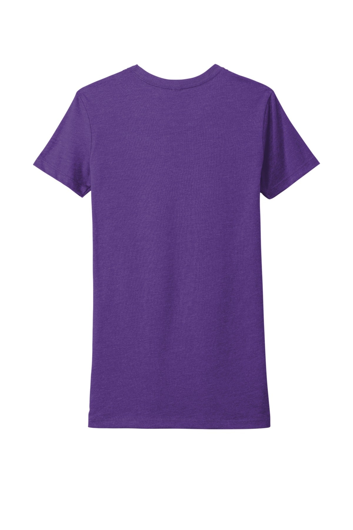 Rear View of PurpleRush Next Level Apparel Women's CVC Tee. NL6610