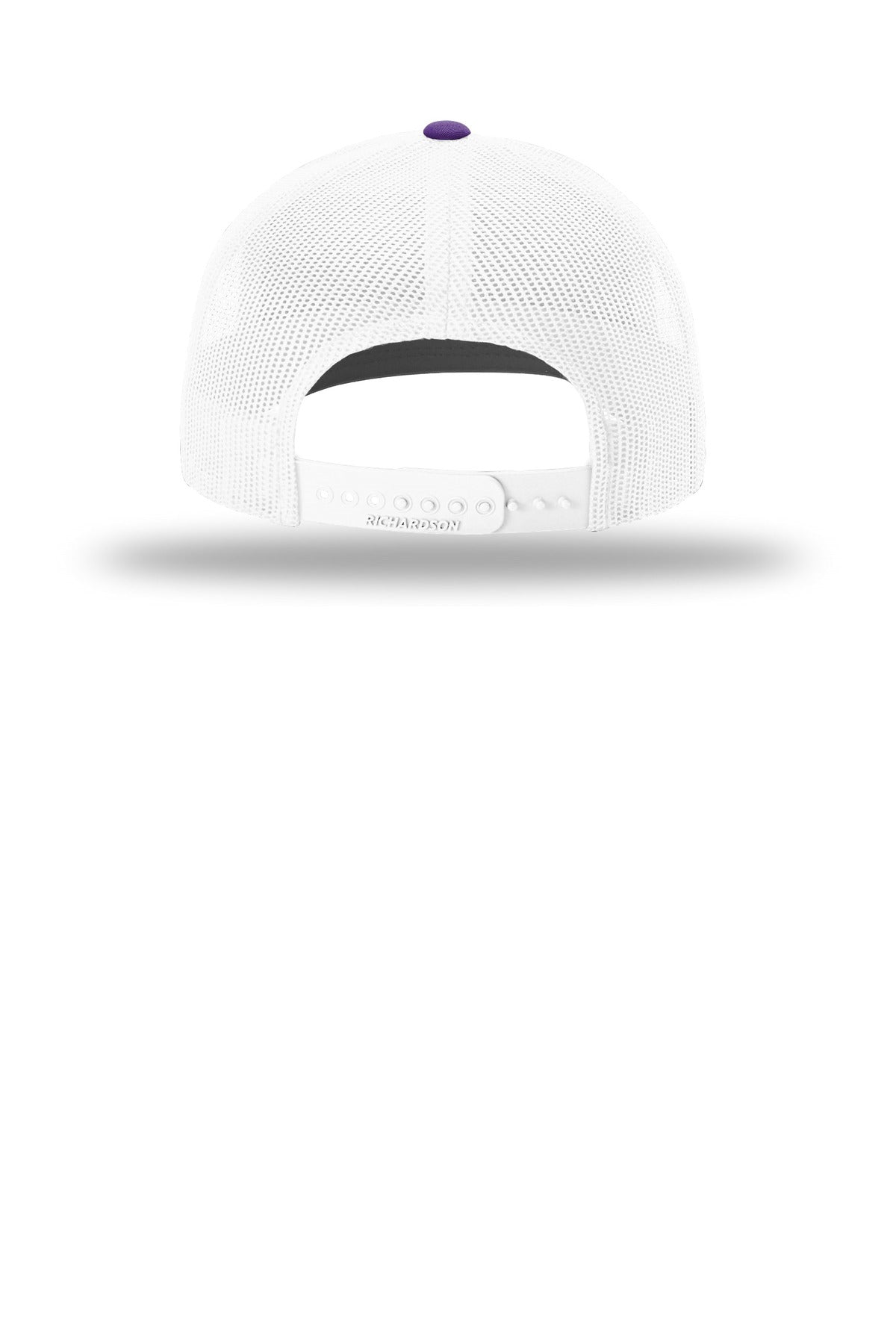 Rear View of Purple/Wh Richardson Trucker Cap 112
