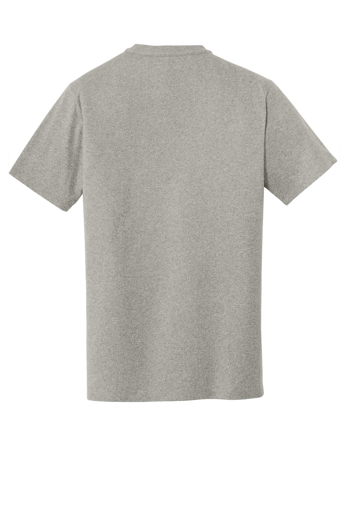 Rear View of Rainstrm Gry H New Era Heritage Blend Crew Tee. NEA100