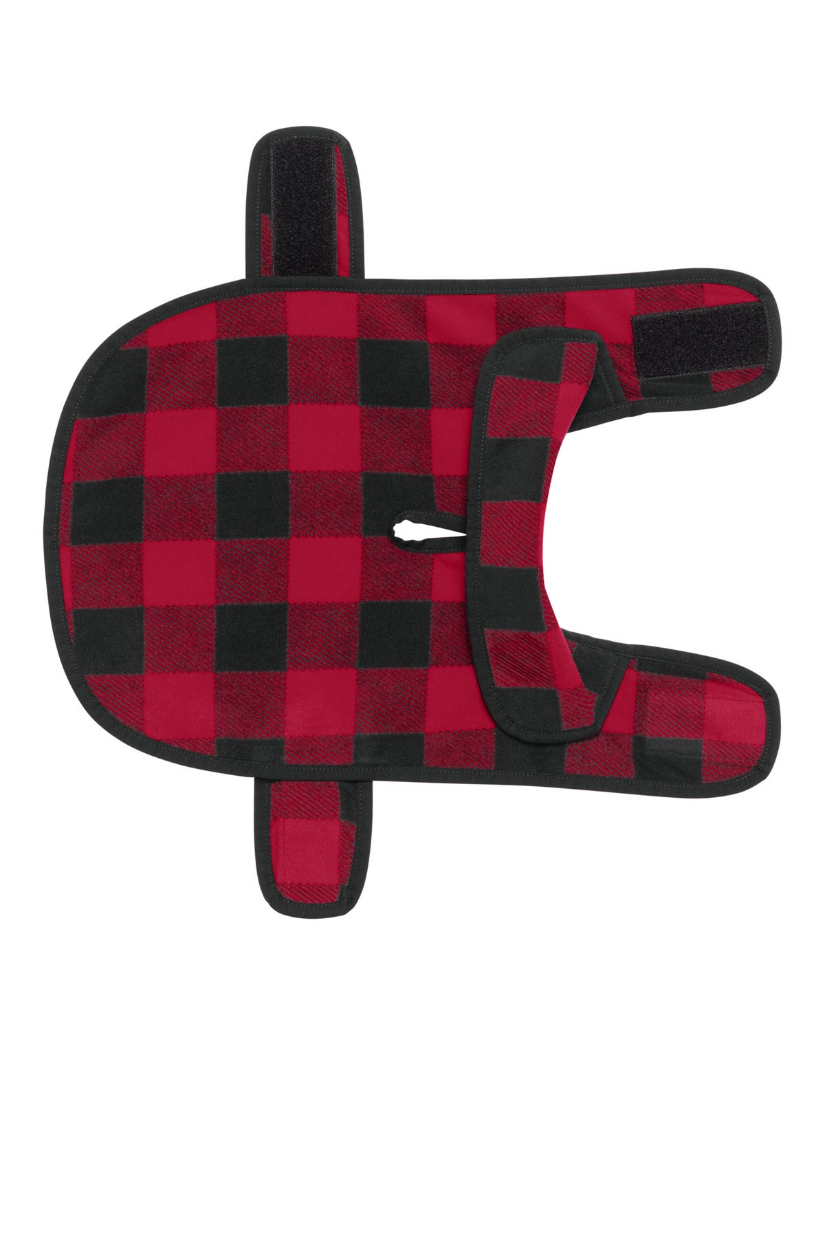 Rear View of R/BkBfflCk Port Authority Pet Fleece Jacket PE100