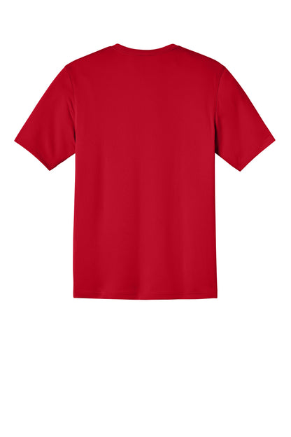 Rear View of Red CornerStone Workwear Pro Short Sleeve Pocket Tee CS440P
