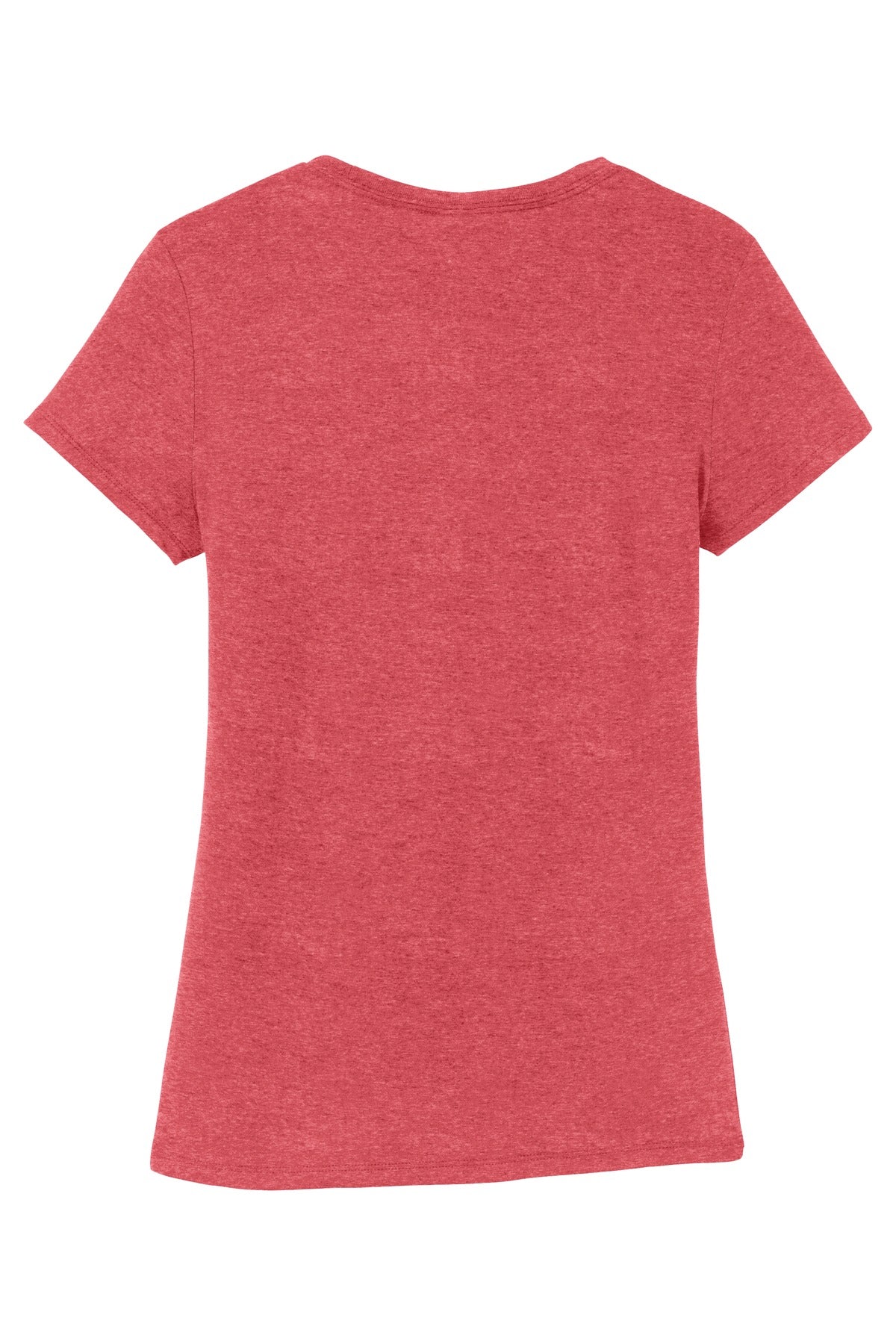 Rear View of Red Frost District Women's Perfect Tri Tee. DM130L