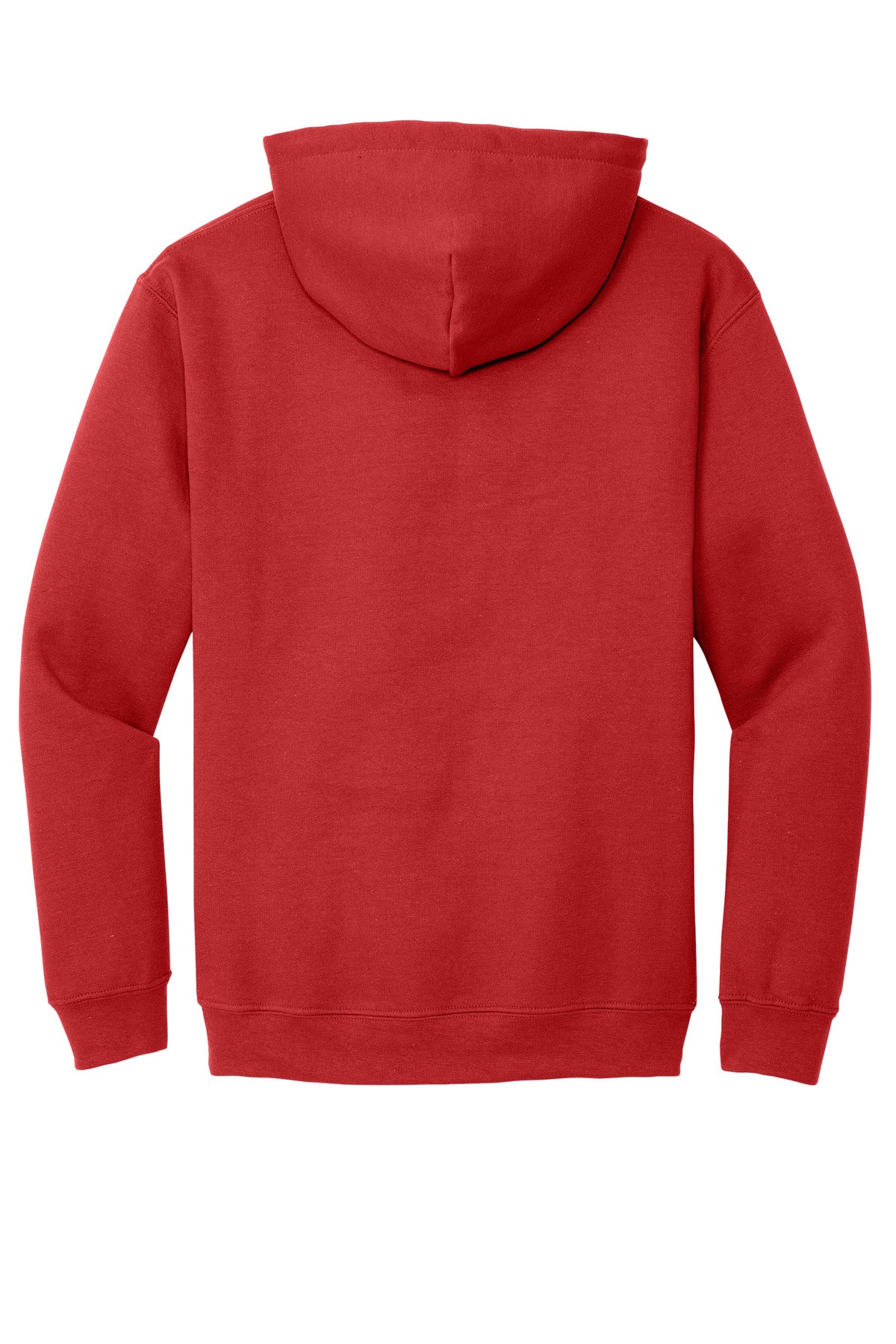 Rear View of Red Gildan - Heavy Blend Hooded Sweatshirt. 18500