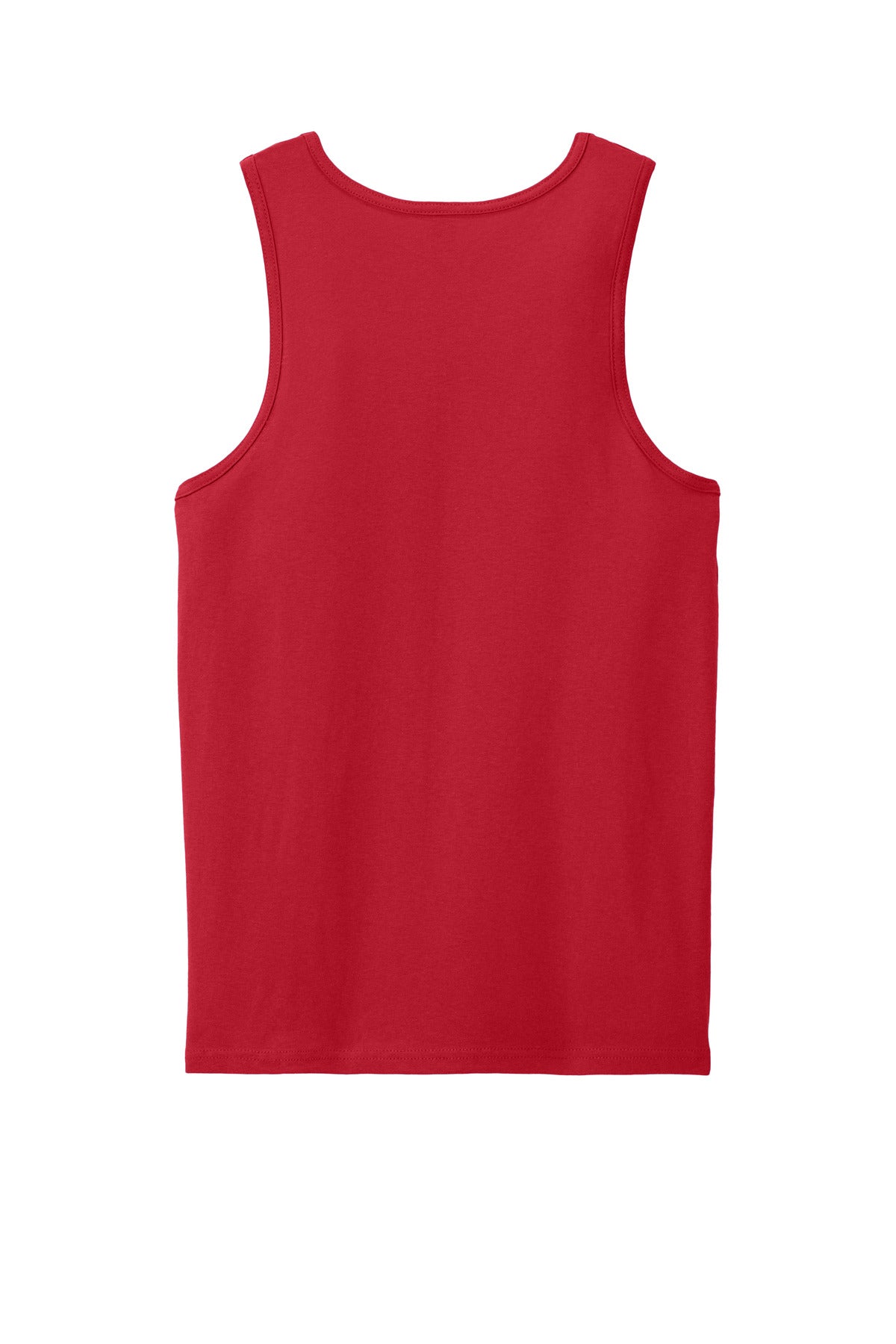Rear View of Red Gildan Heavy Cotton Tank Top. G5200