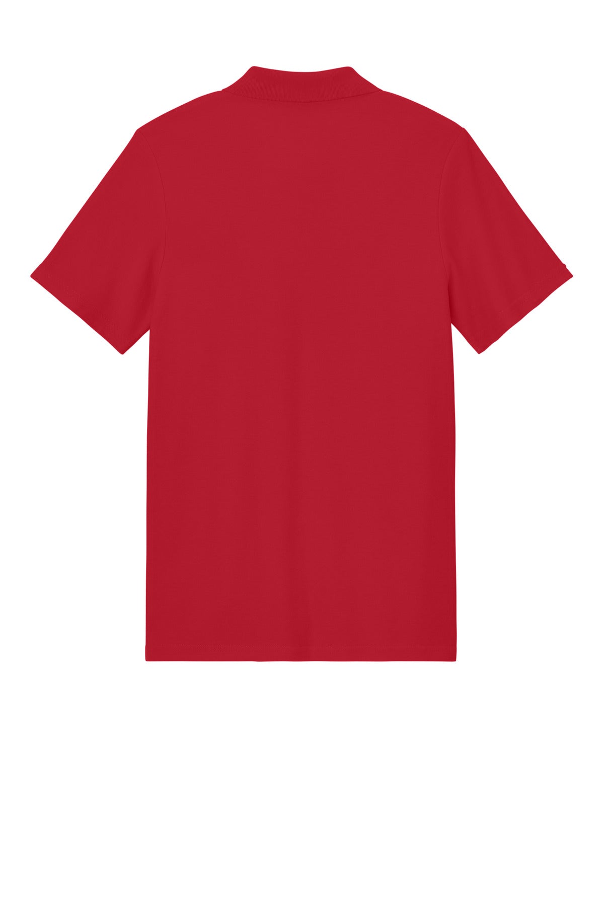Rear View of Red Gildan Softstyle Pique Polo 64800