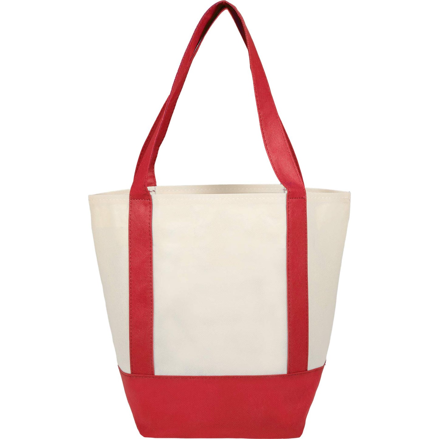 Rear View of Red Mini Non Woven LighthouseTote plain