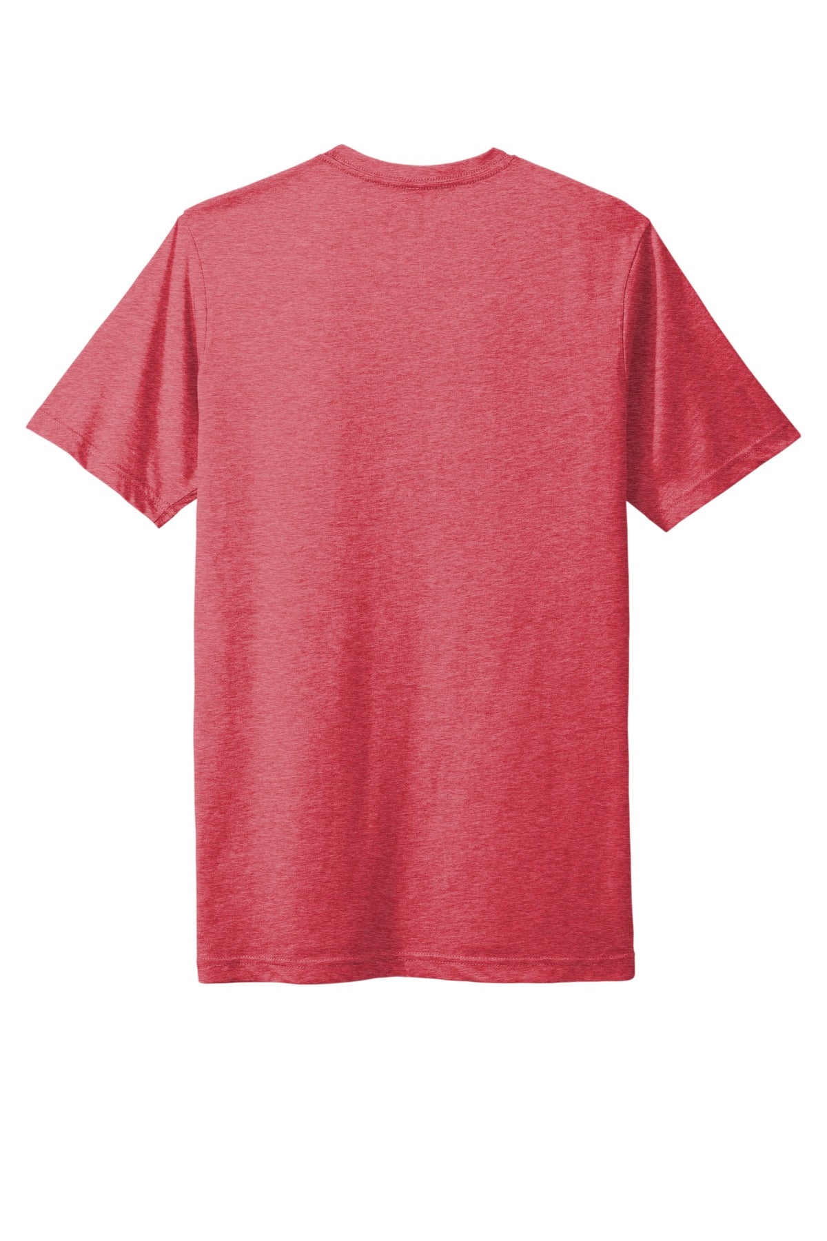 Rear View of Red Next Level Apparel Adult Poly/Cotton Tee. NL6200