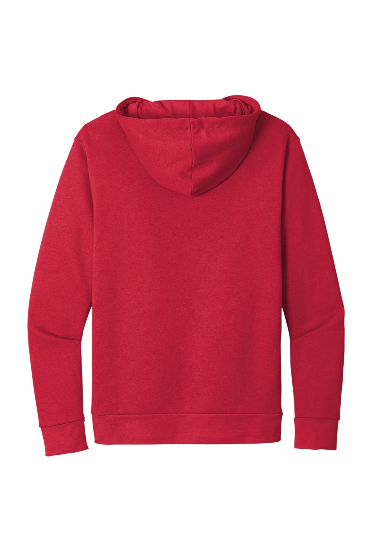 Rear View of Red Next Level Apparel Adult Santa Barbara Pullover Hoodie. NL9303