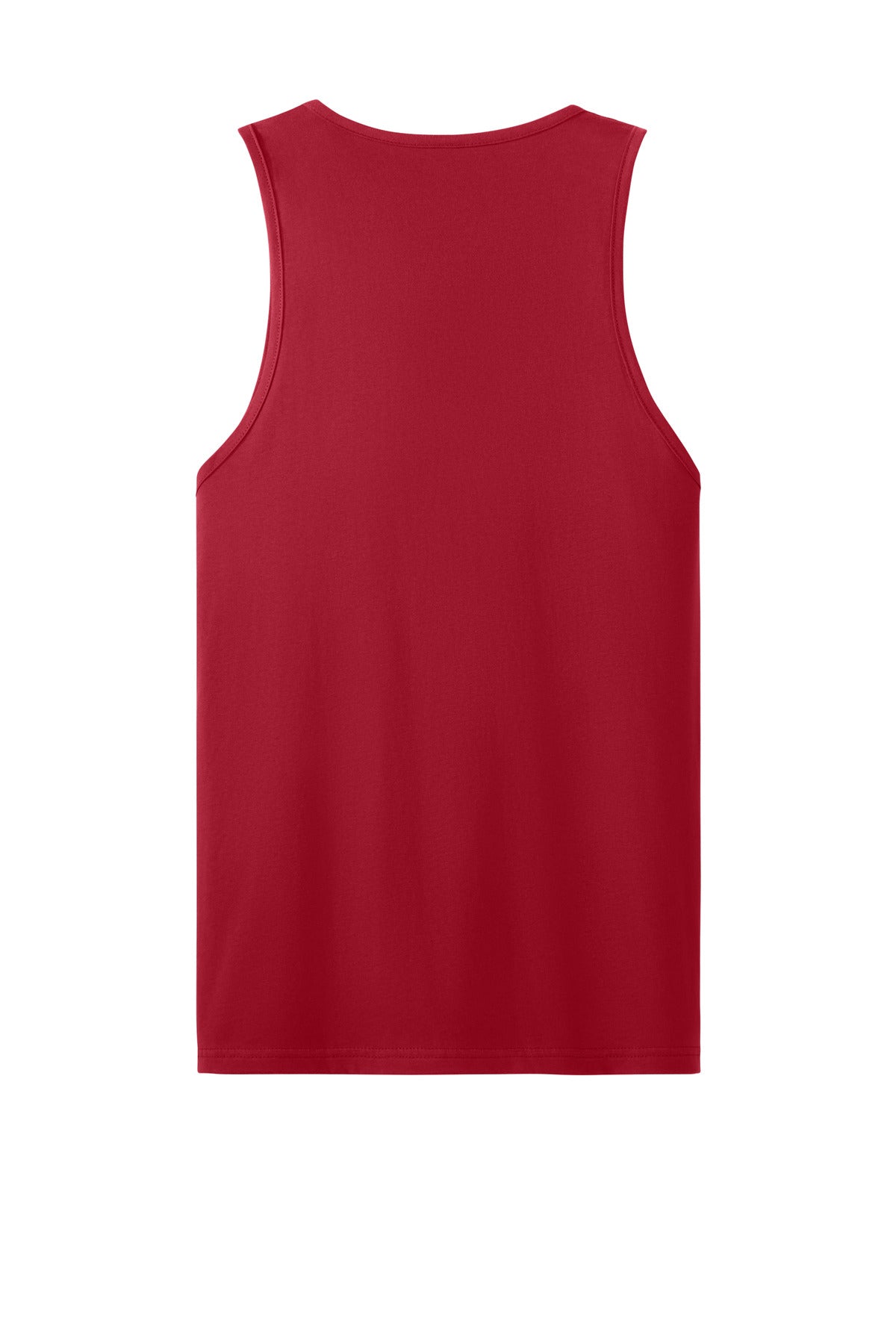 Rear View of Red Next Level Apparel Cotton Muscle Tank NL3633