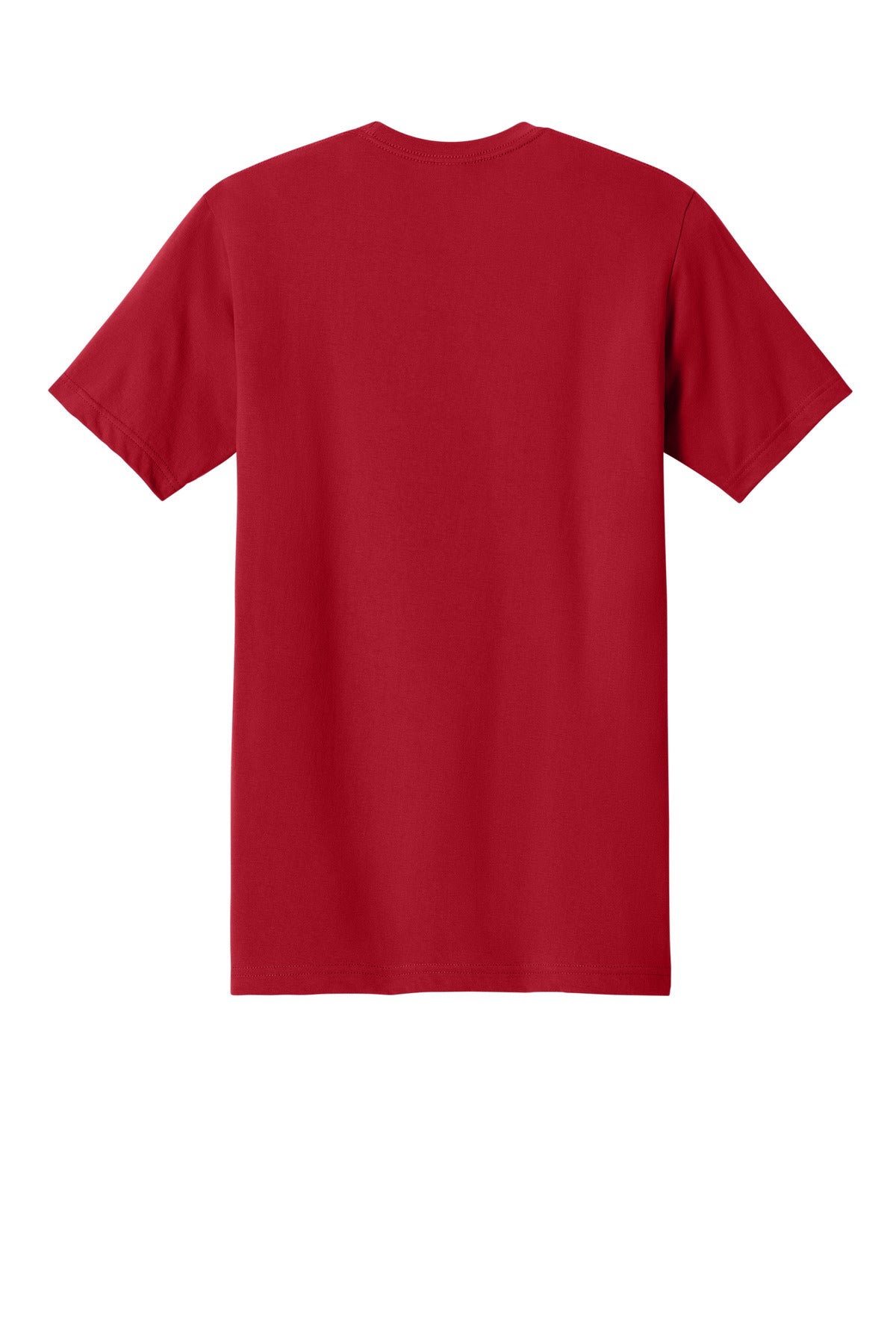 Rear View of Red Next Level Apparel Ideal Jersey Tee NL1810