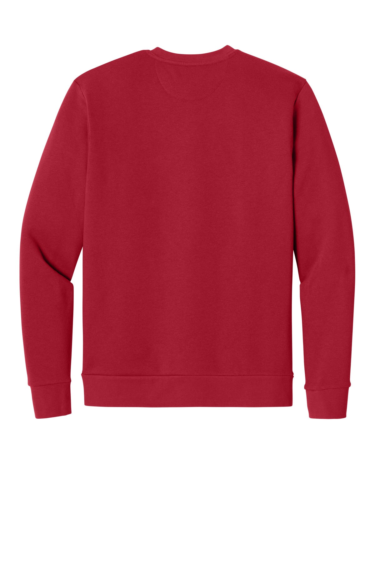 Rear View of Red Next Level Apparel Santa Barbara Pocket Sweatshirt NL9001