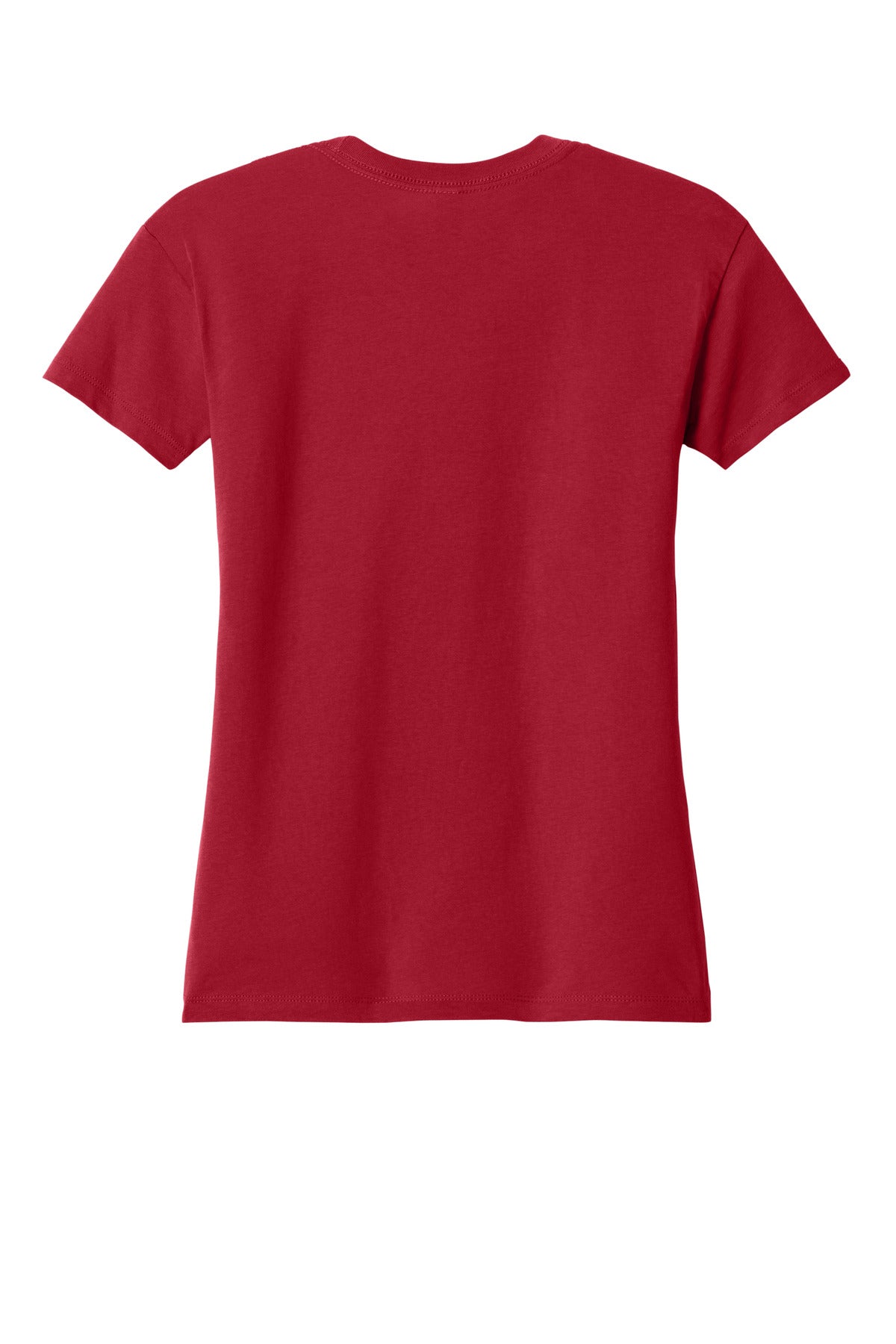 Rear View of Red Next Level Apparel Women's Cotton Relaxed Tee NL3910