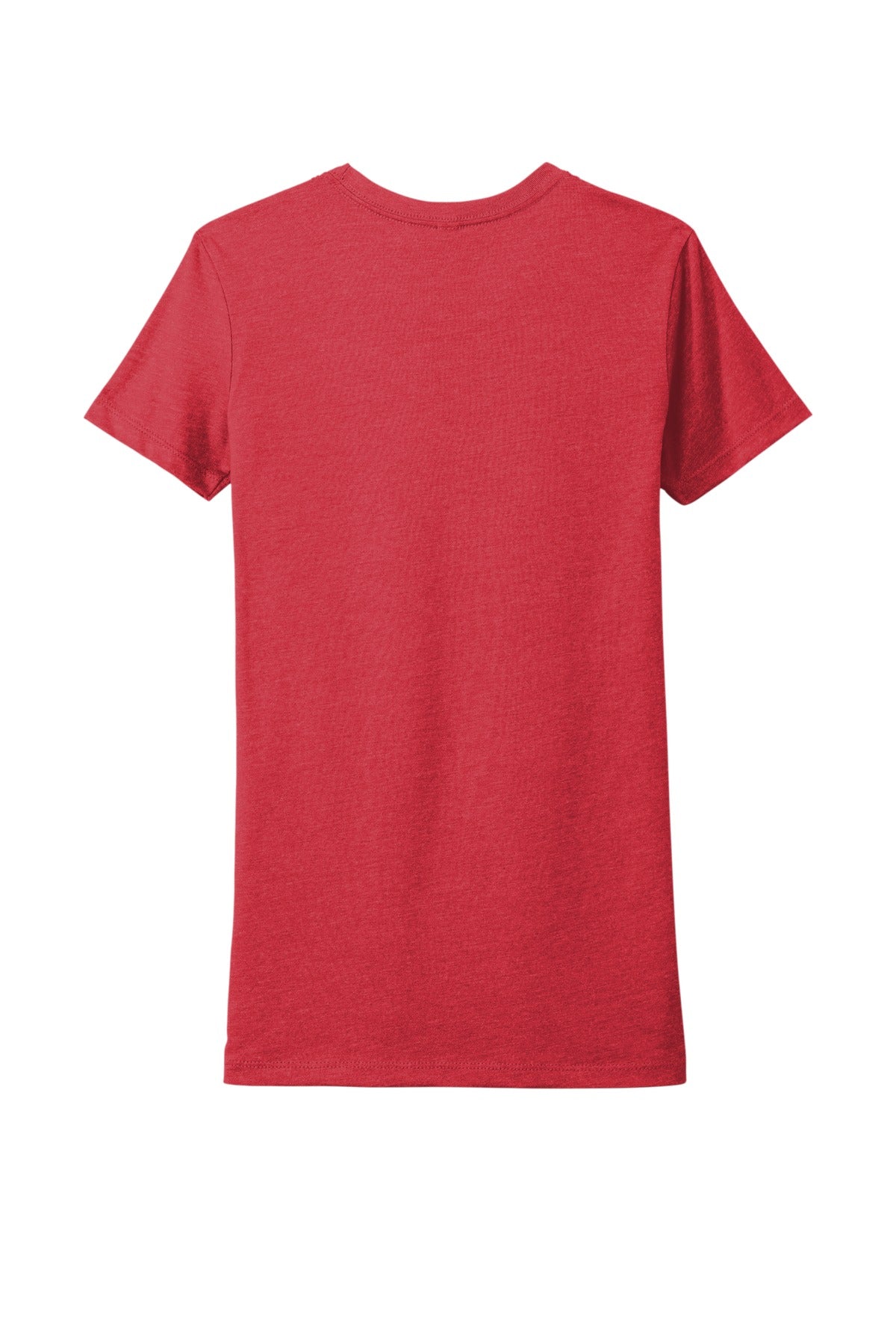 Rear View of Red Next Level Apparel Women's CVC Tee. NL6610