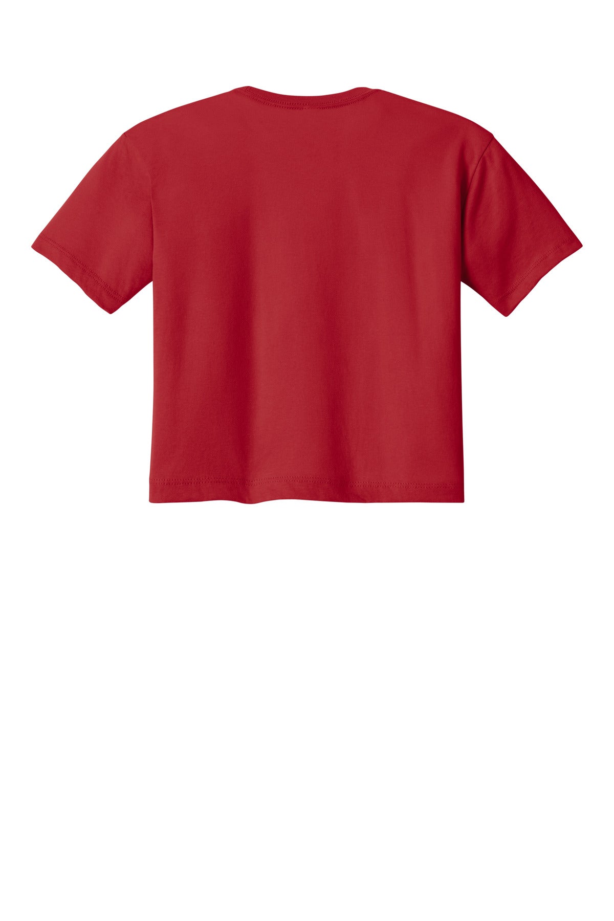 Rear View of Red Next Level Apparel Women's Ideal Crop Top NL1580